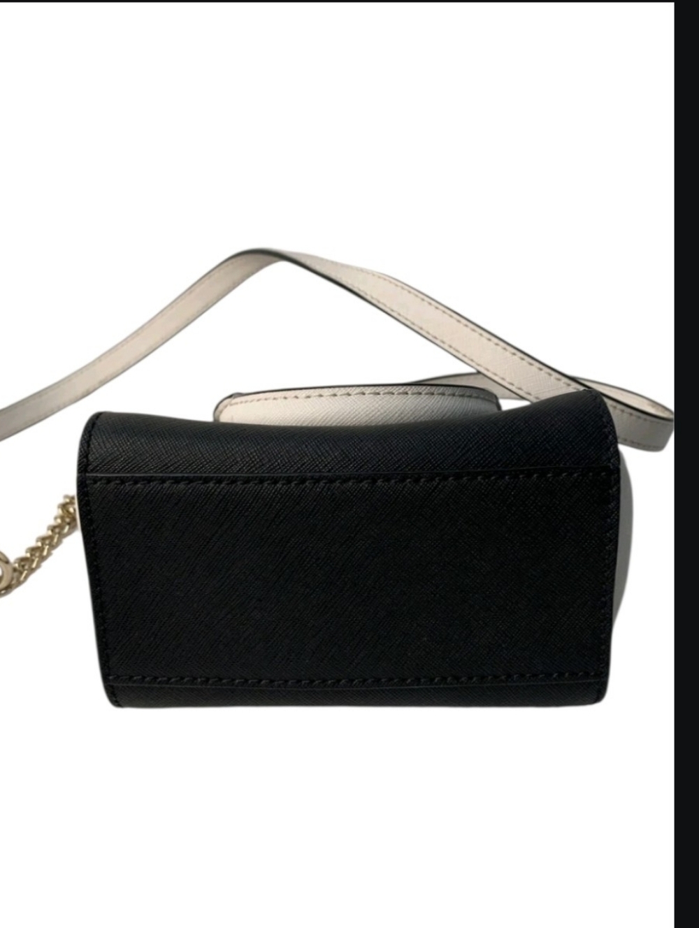 Kate Spade New York Hayden Saffiano Leather Crossbody Mini 2-Tone Black White - Picture 6 of 14